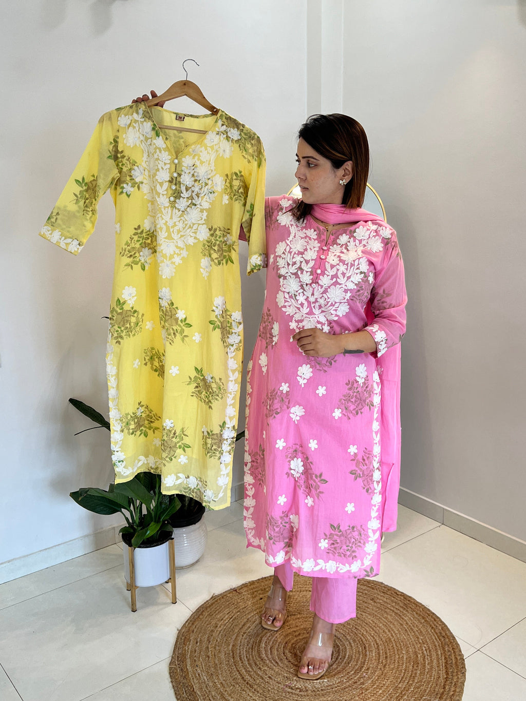 Lucknowi Floral Suit