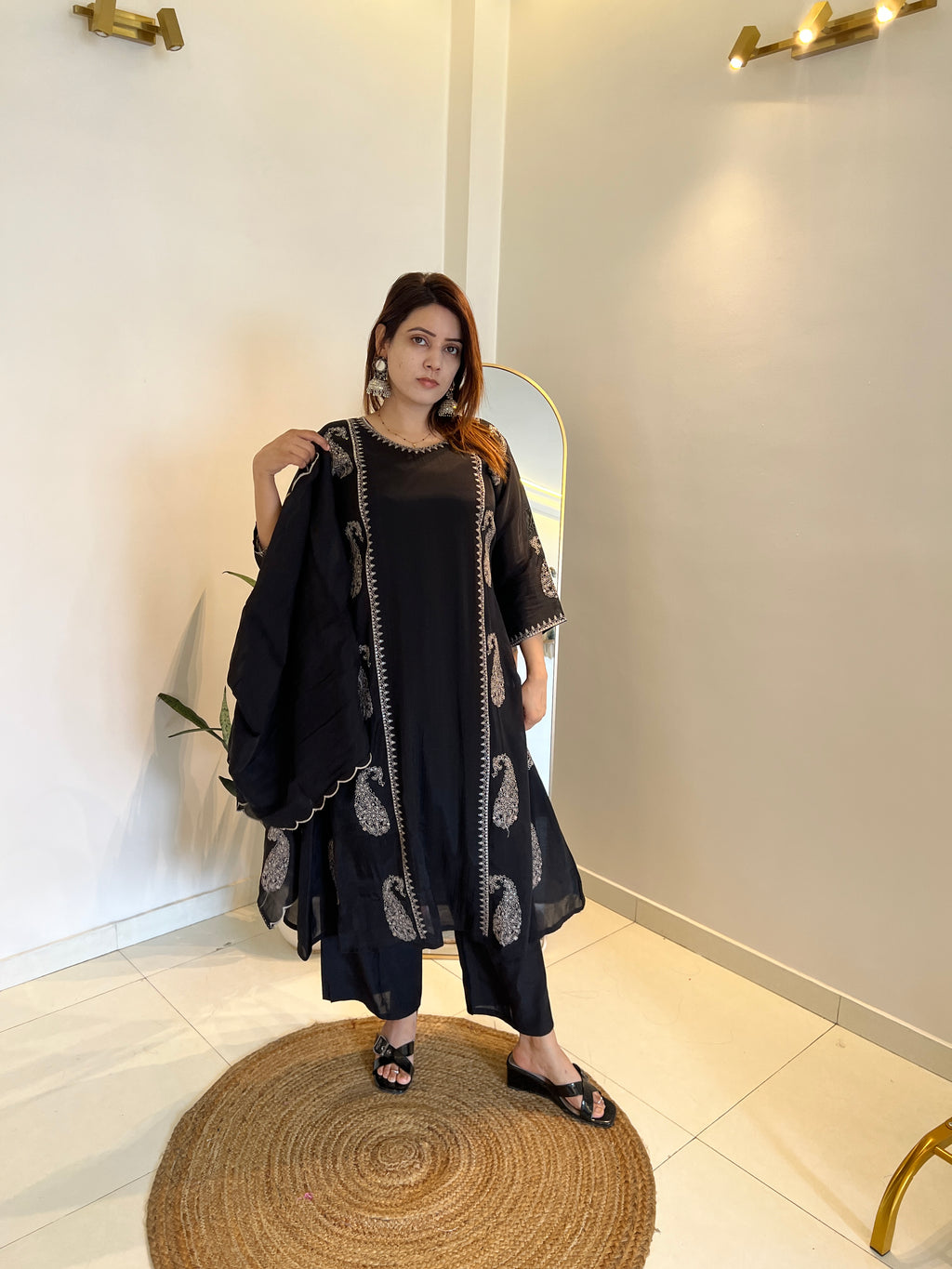 Black paisley Suit