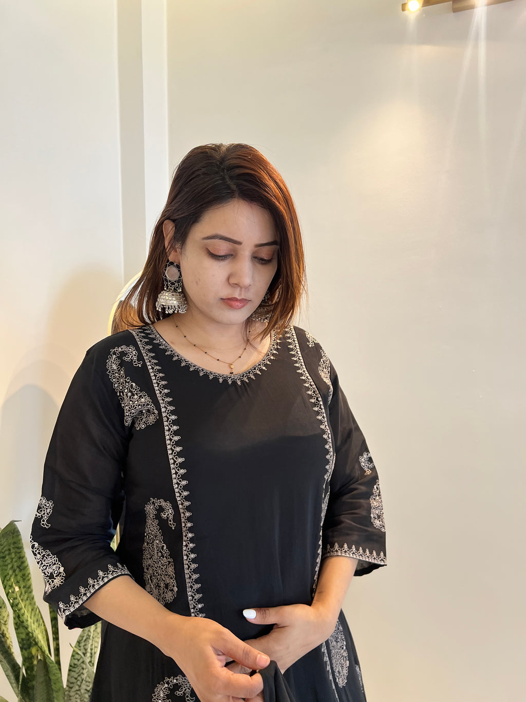 Black paisley Suit