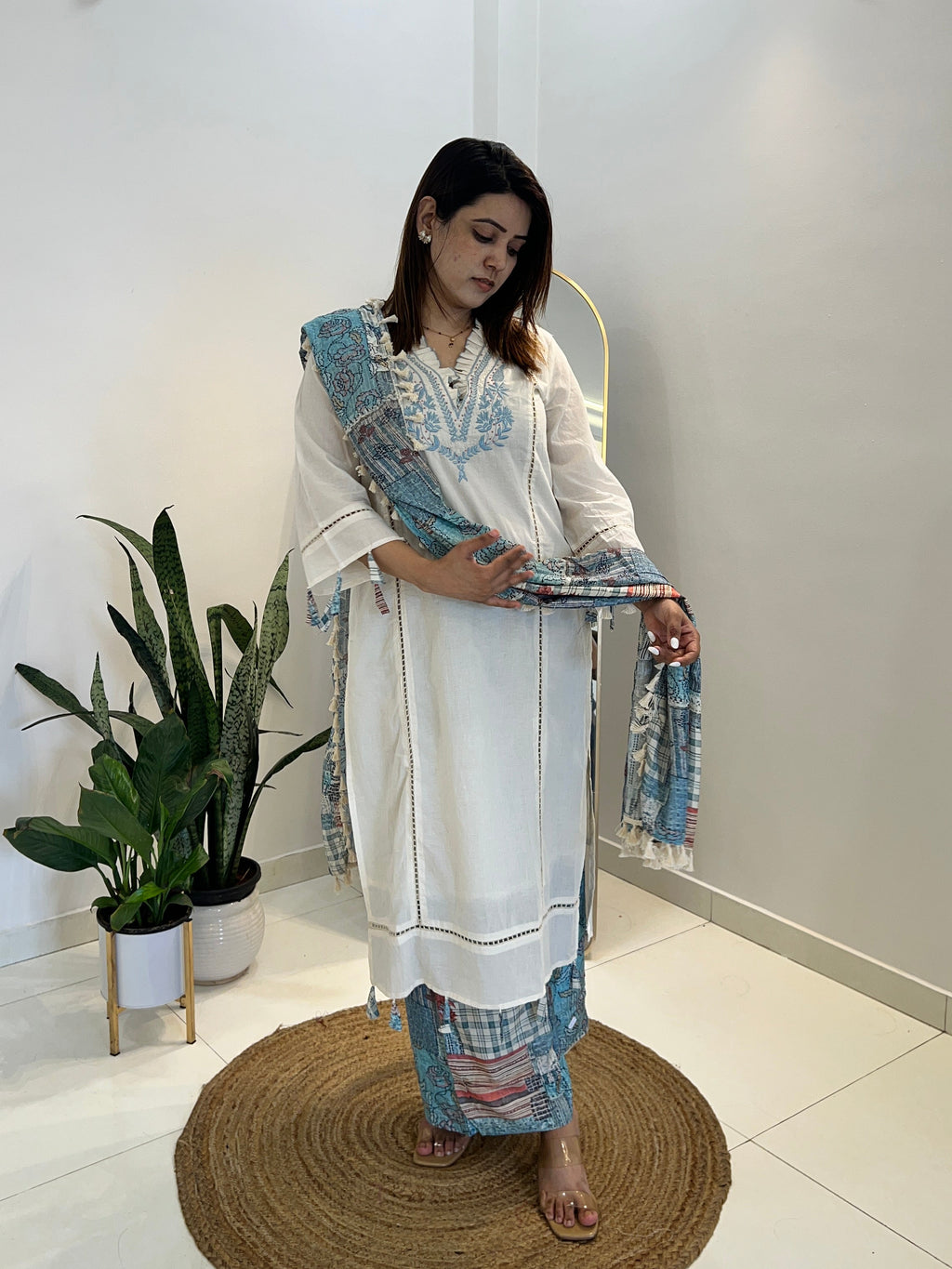 Cotton Muslin Fusion Suit
