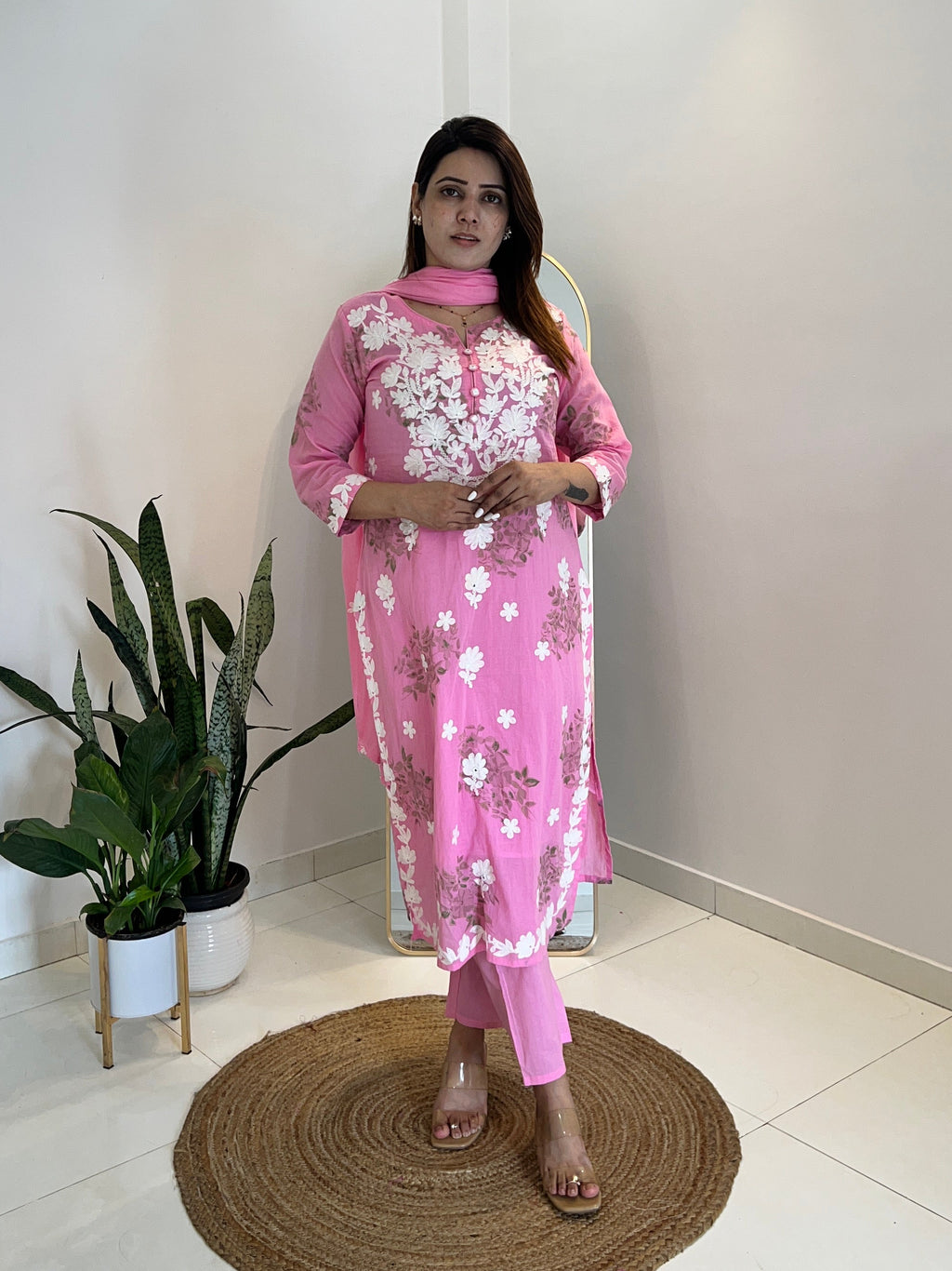 Lucknowi Floral Suit