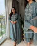 Grey Moti Suit Set
