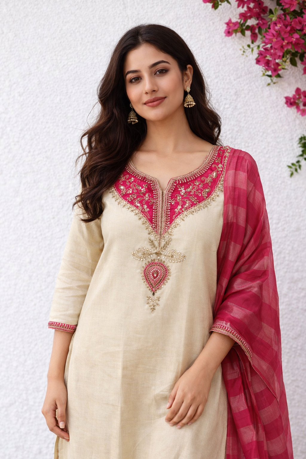 Ivory Pink Suit Set