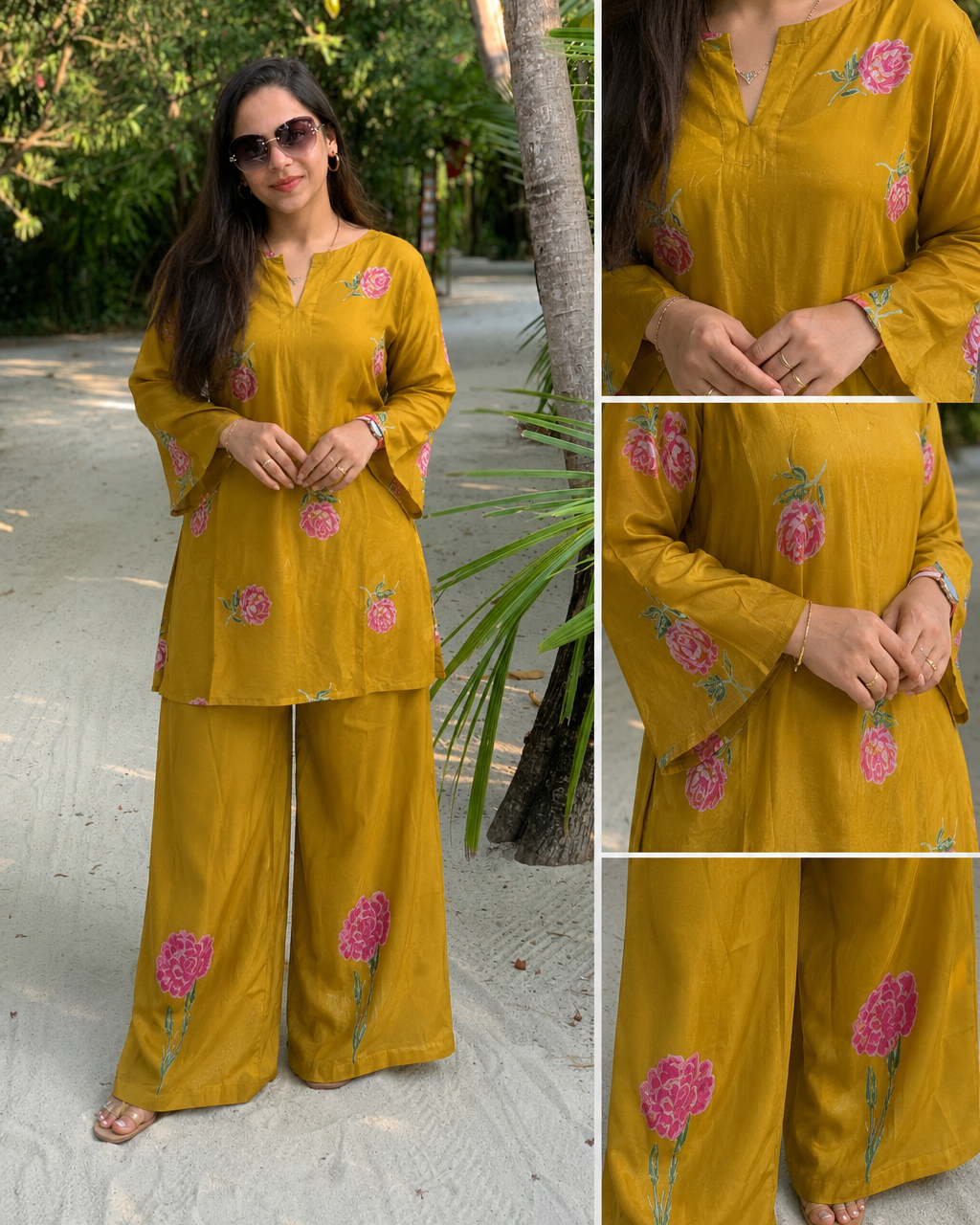 Mustard Muslin Co-ord Set